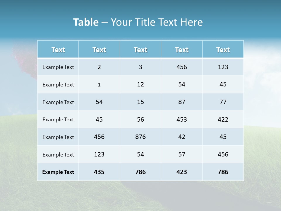 Meadow Nature Dream PowerPoint Template