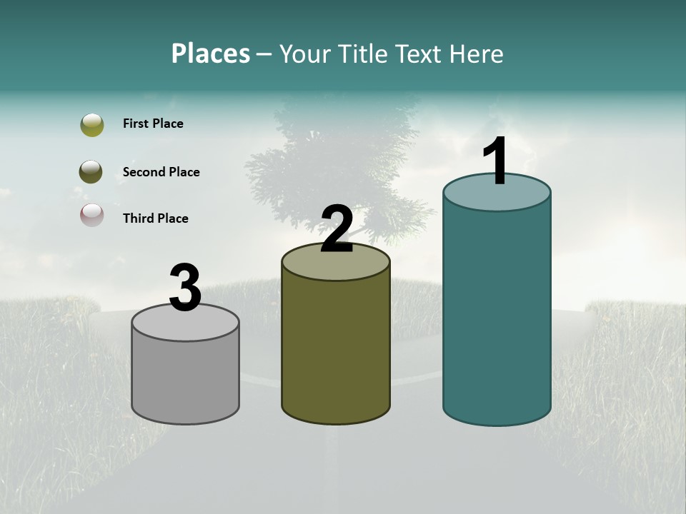Rotary Sunset Round PowerPoint Template