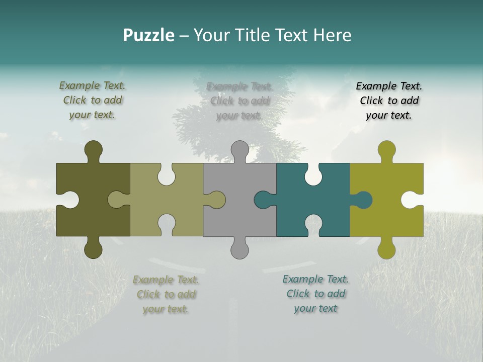 Rotary Sunset Round PowerPoint Template