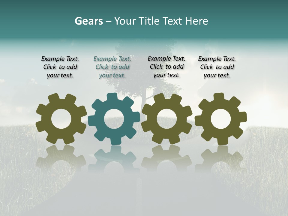 Rotary Sunset Round PowerPoint Template