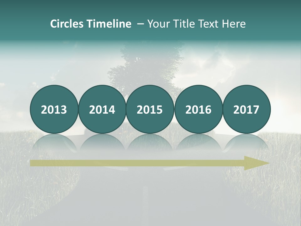 Rotary Sunset Round PowerPoint Template