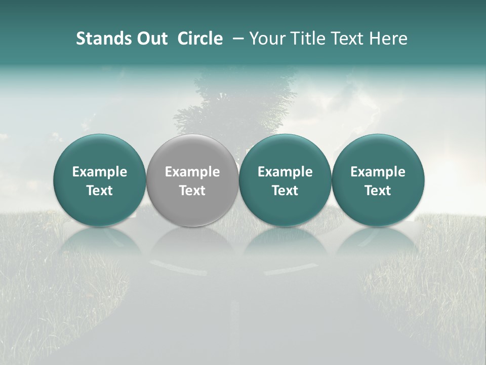 Rotary Sunset Round PowerPoint Template