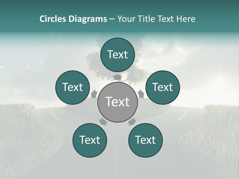 Rotary Sunset Round PowerPoint Template