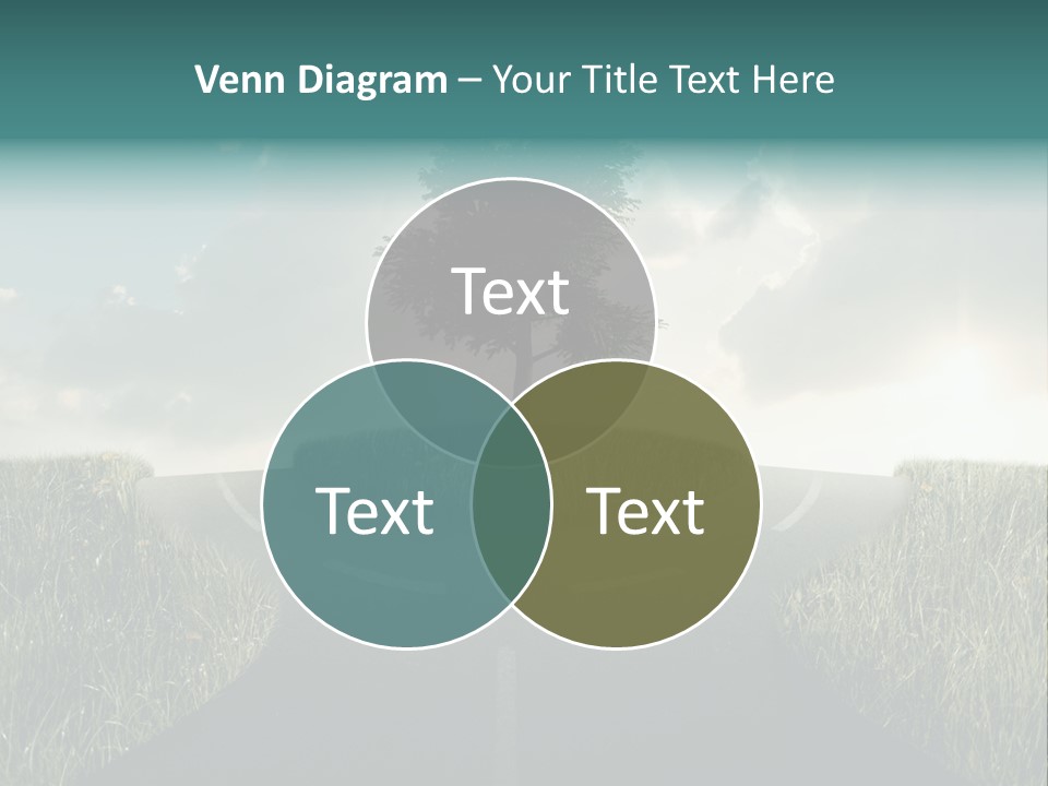 Rotary Sunset Round PowerPoint Template