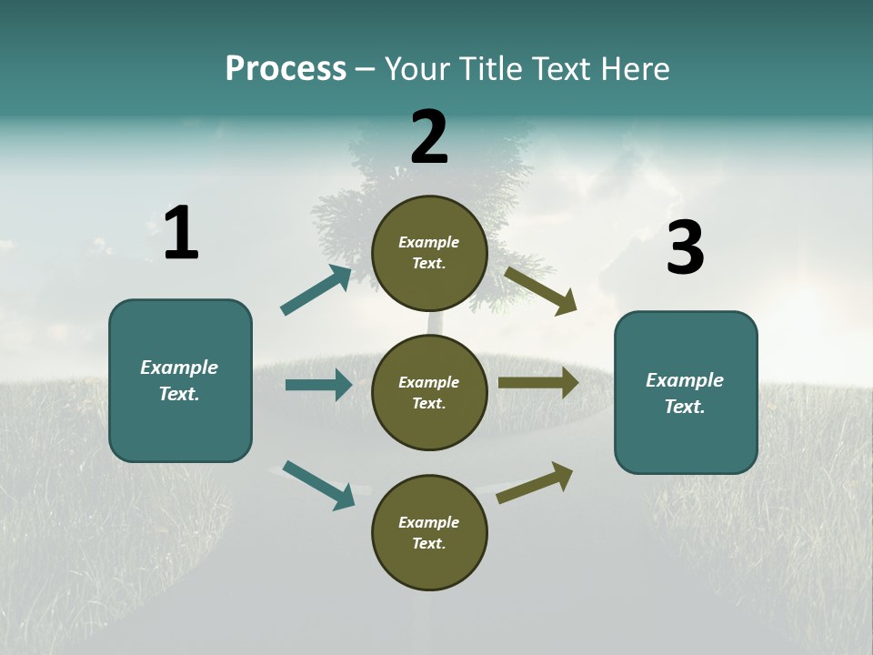Rotary Sunset Round PowerPoint Template