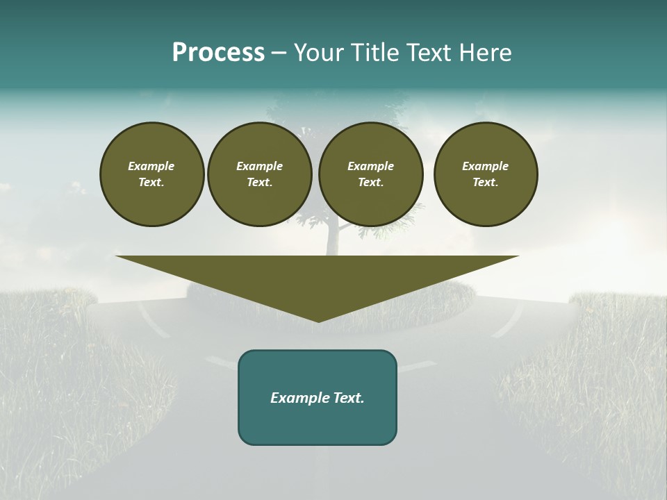 Rotary Sunset Round PowerPoint Template