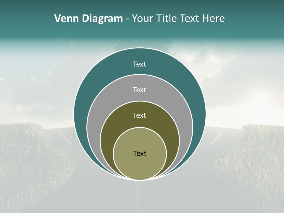 Rotary Sunset Round PowerPoint Template