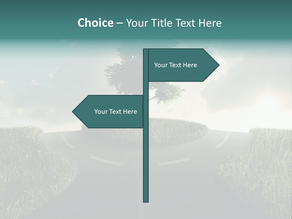 Rotary Sunset Round PowerPoint Template