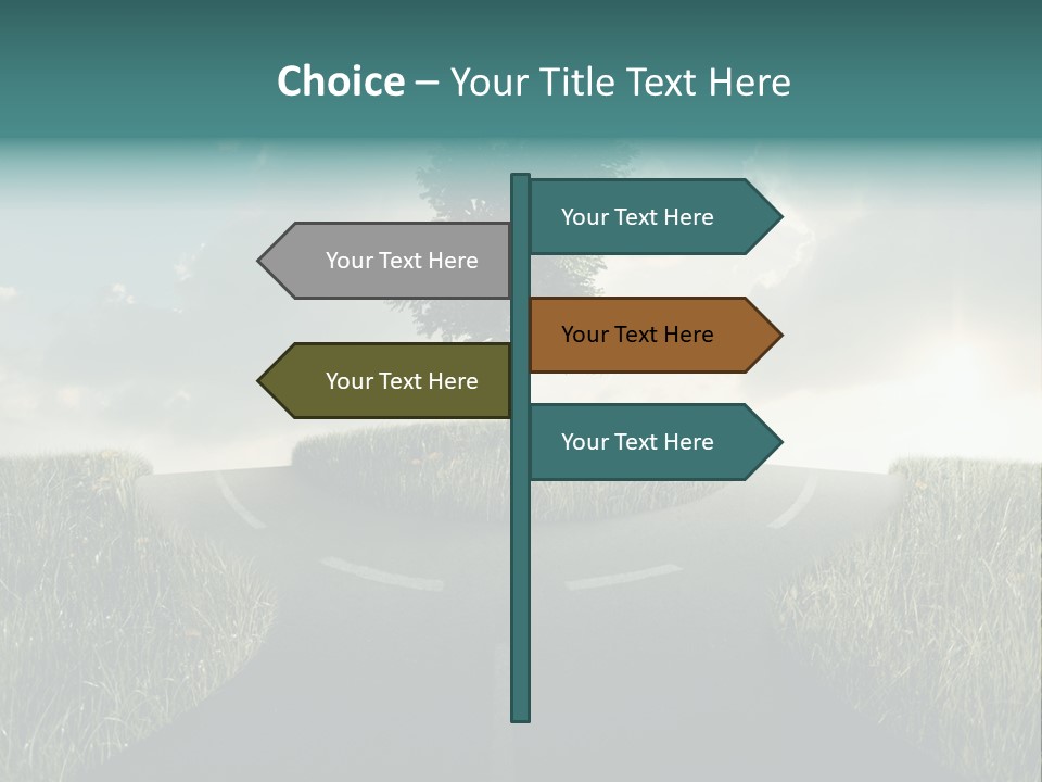 Rotary Sunset Round PowerPoint Template