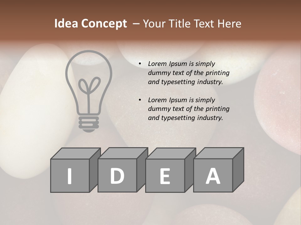 Hintergrund Konzept Flusskiesel PowerPoint Template