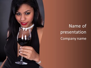 Latin White Woman PowerPoint Template