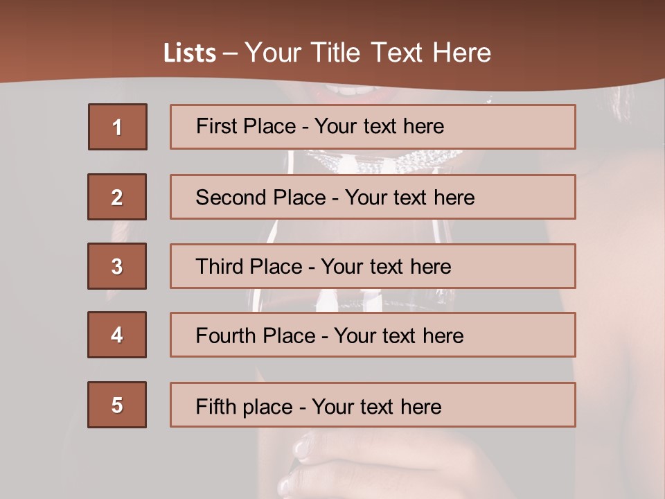 Latin White Woman PowerPoint Template