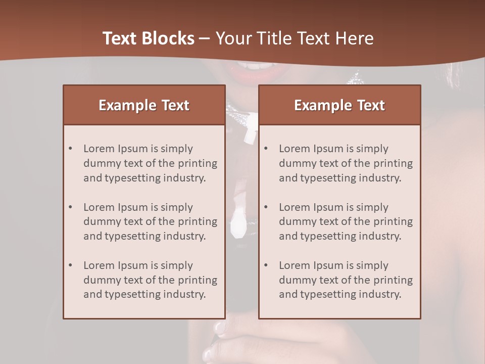 Latin White Woman PowerPoint Template