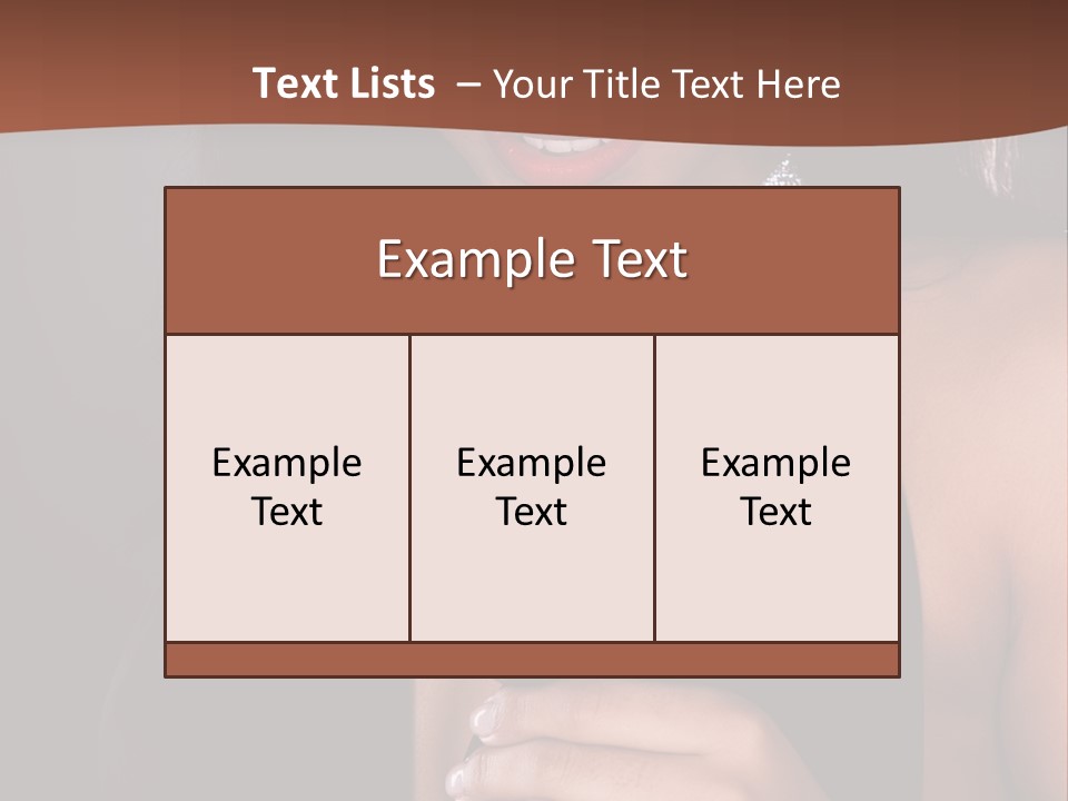 Latin White Woman PowerPoint Template