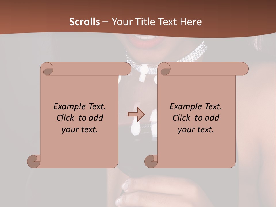 Latin White Woman PowerPoint Template