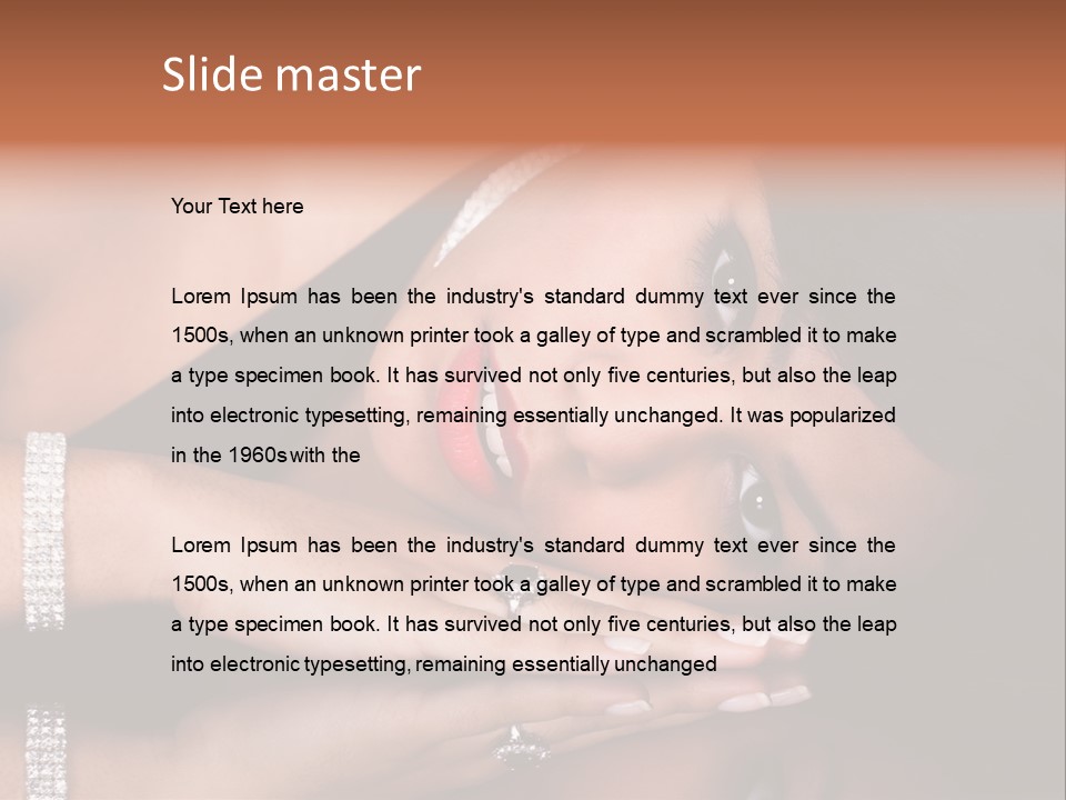 Fashion Hairstyle Model PowerPoint Template