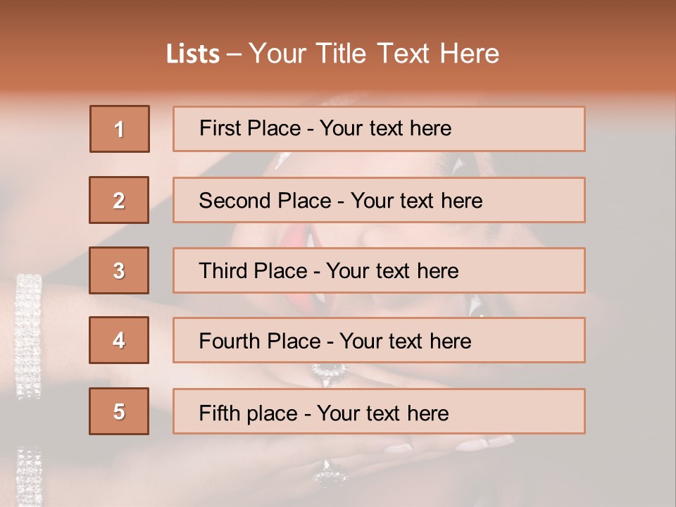 Fashion Hairstyle Model PowerPoint Template