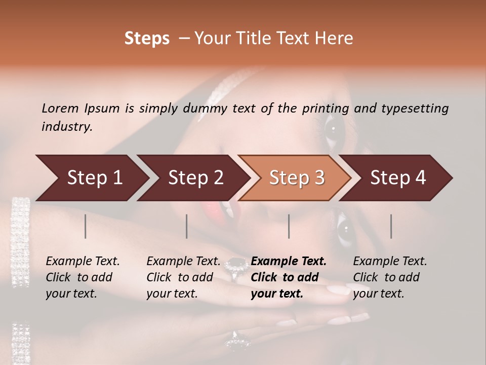 Fashion Hairstyle Model PowerPoint Template