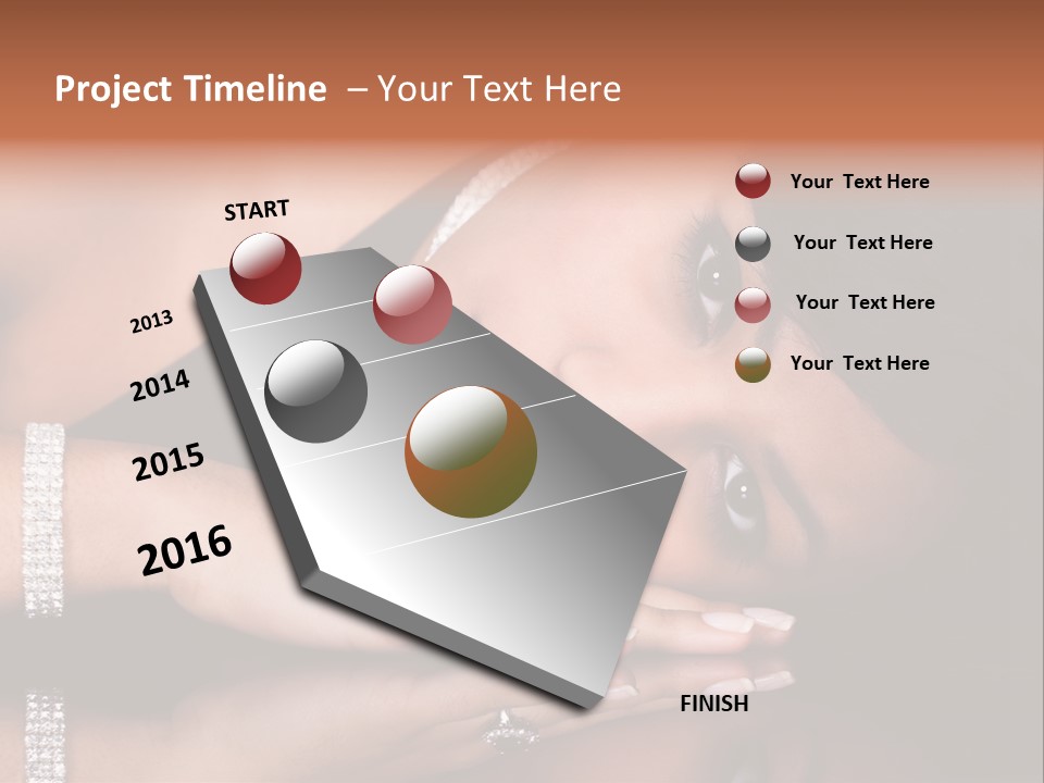 Fashion Hairstyle Model PowerPoint Template