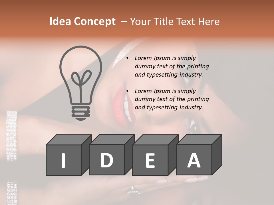 Fashion Hairstyle Model PowerPoint Template