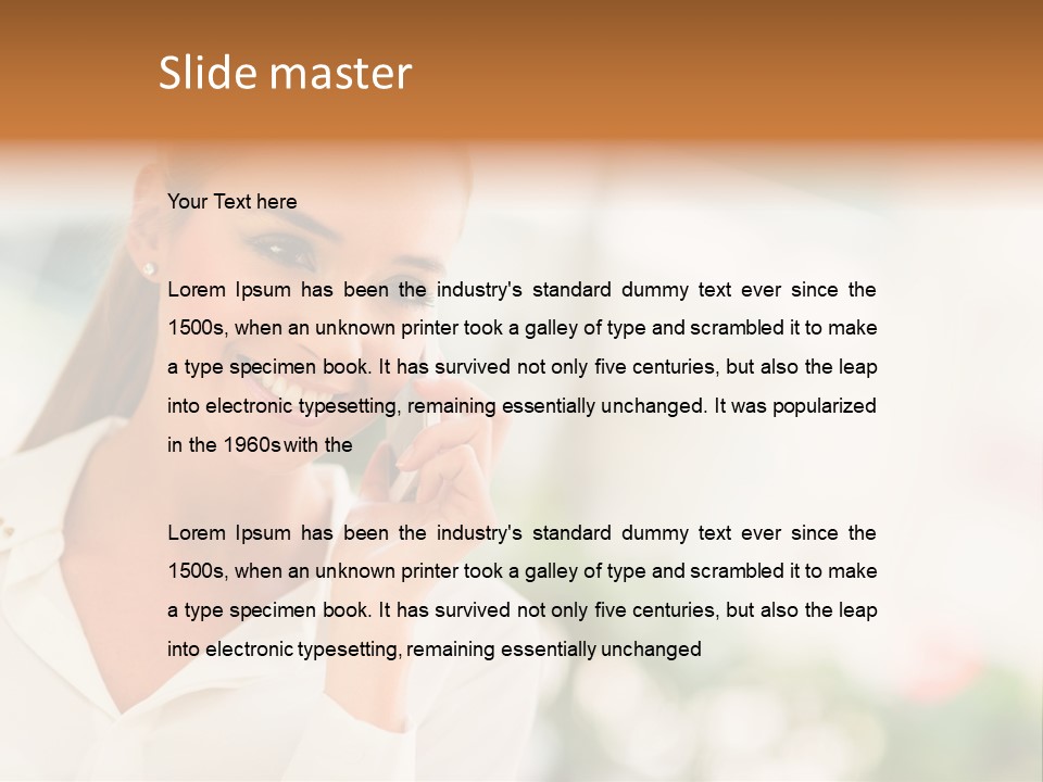 Lifestyle Attractive Caucasian PowerPoint Template