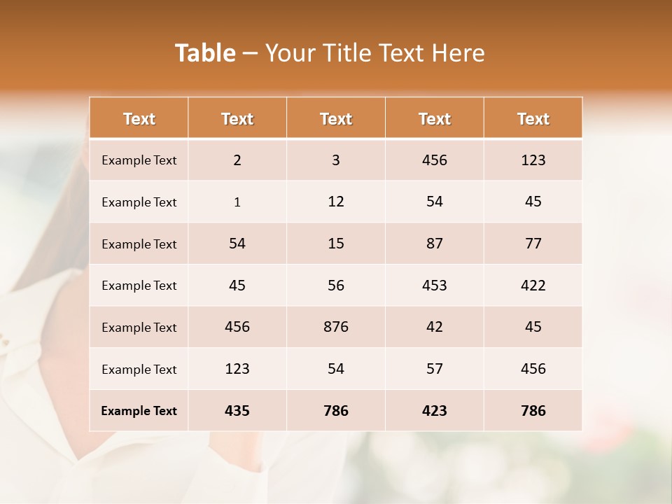 Lifestyle Attractive Caucasian PowerPoint Template