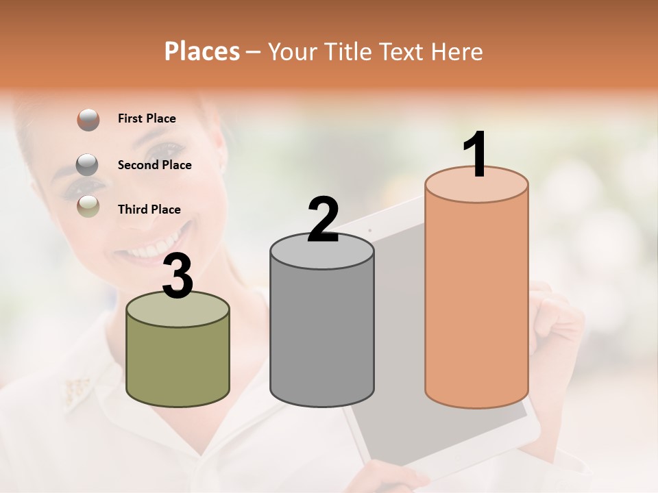 Girl Smiling Casual PowerPoint Template