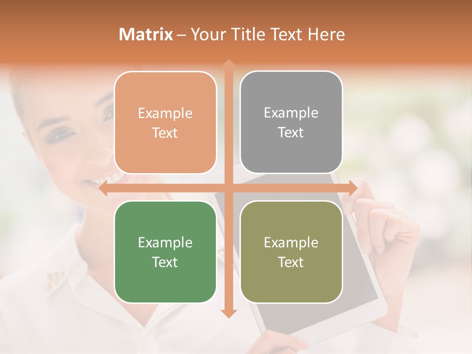 Girl Smiling Casual PowerPoint Template