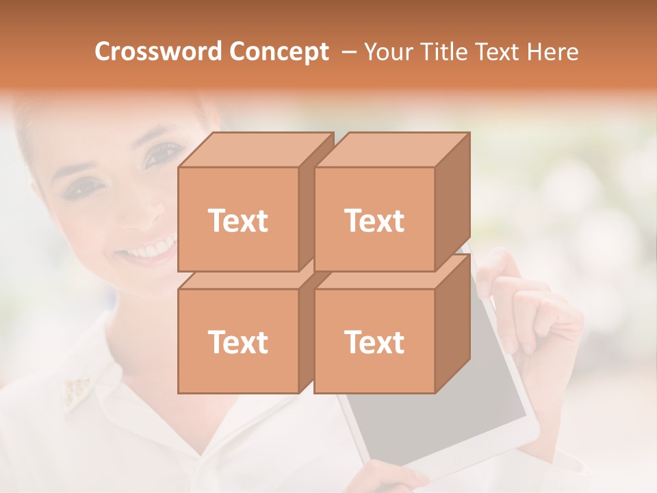 Girl Smiling Casual PowerPoint Template