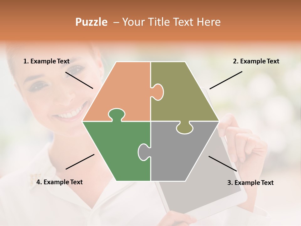 Girl Smiling Casual PowerPoint Template