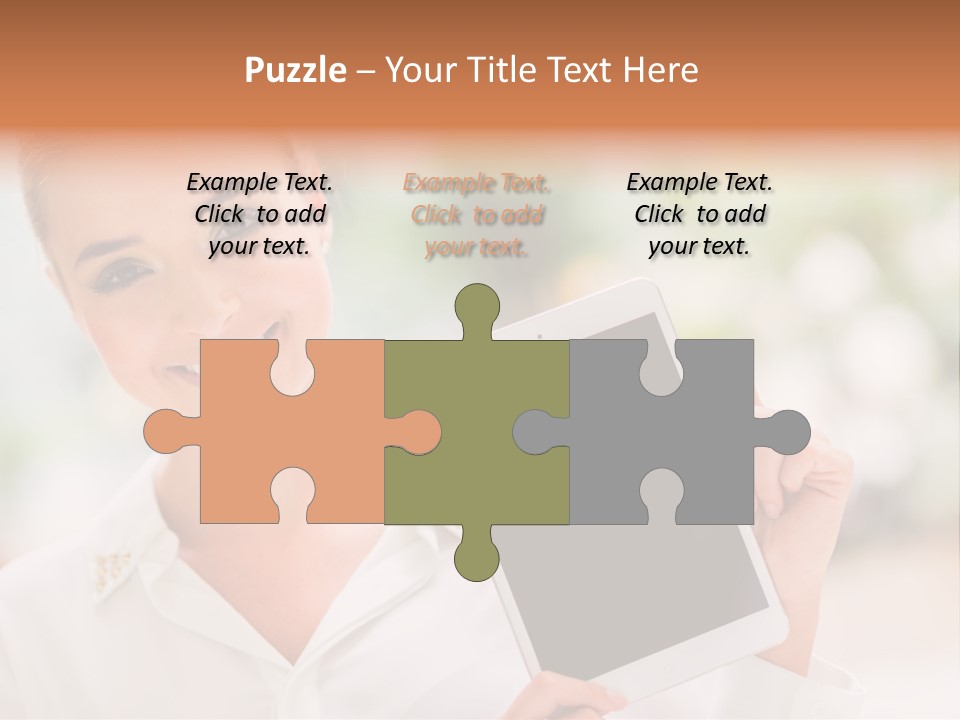 Girl Smiling Casual PowerPoint Template