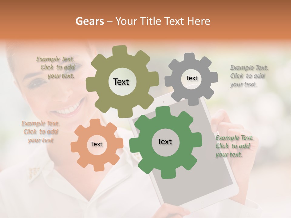 Girl Smiling Casual PowerPoint Template