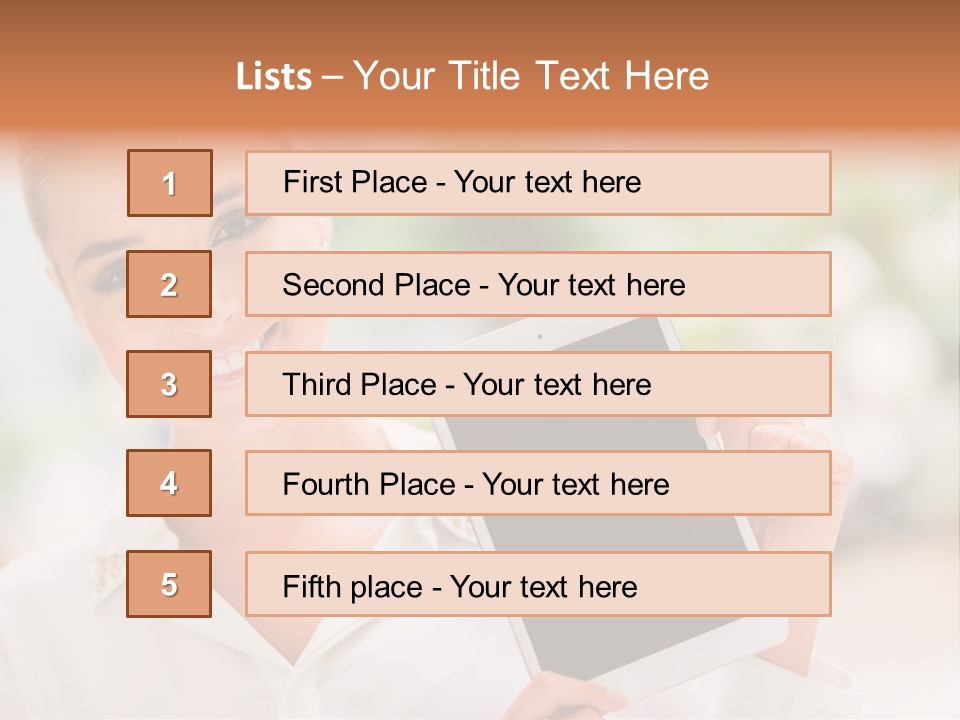 Girl Smiling Casual PowerPoint Template