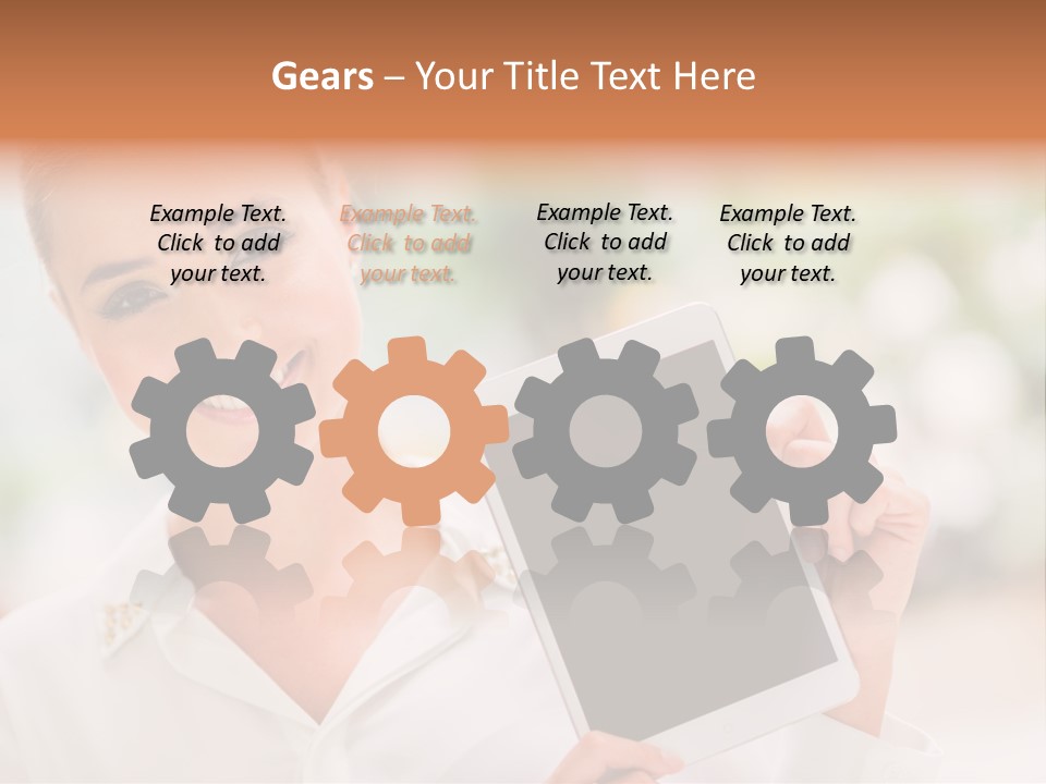 Girl Smiling Casual PowerPoint Template