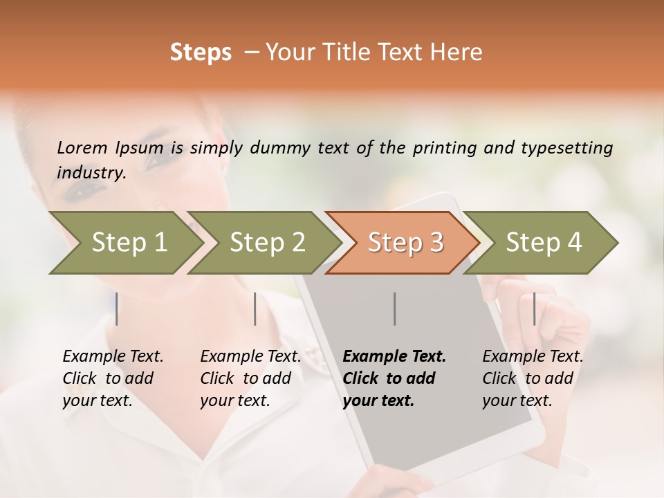 Girl Smiling Casual PowerPoint Template