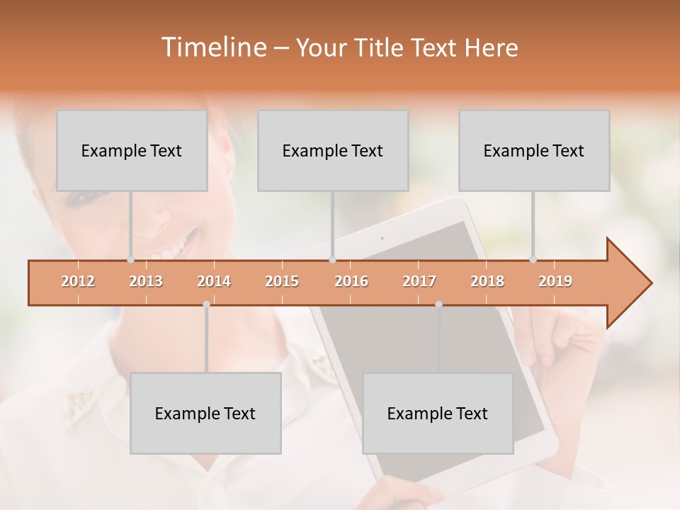 Girl Smiling Casual PowerPoint Template