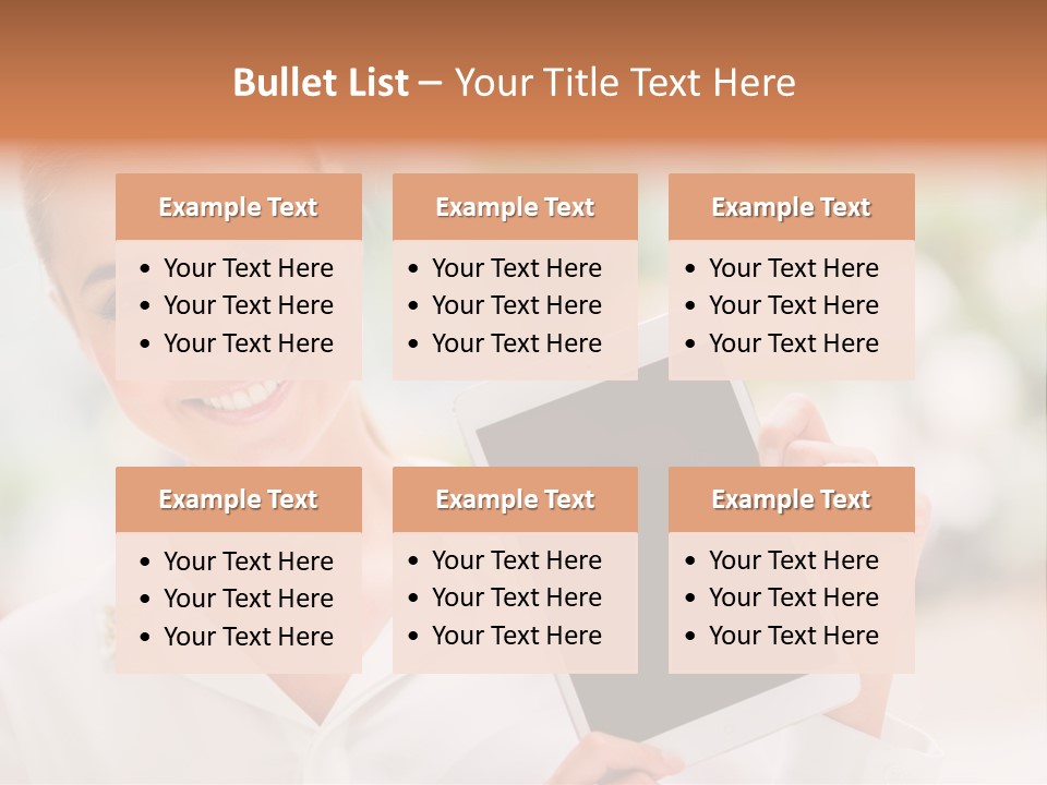 Girl Smiling Casual PowerPoint Template