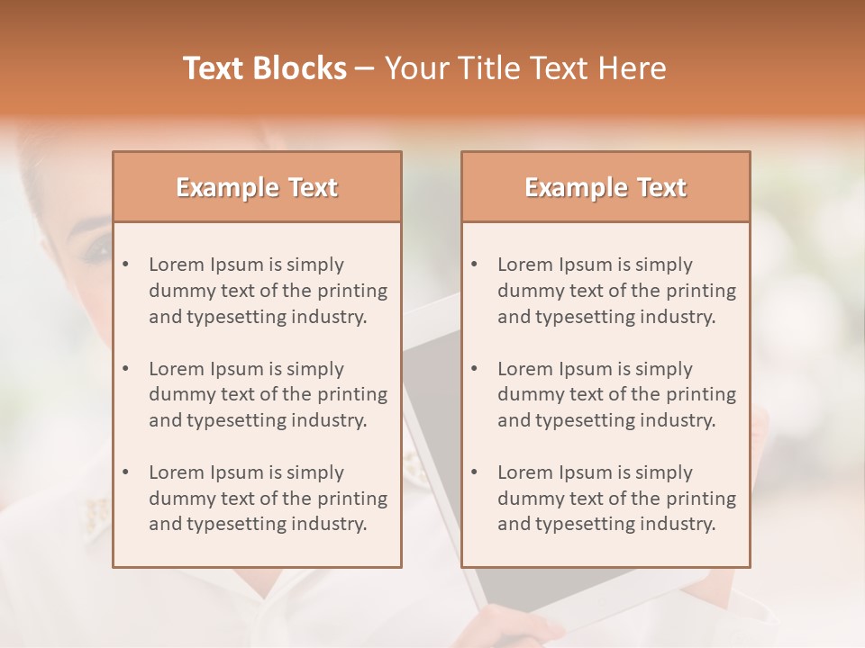 Girl Smiling Casual PowerPoint Template