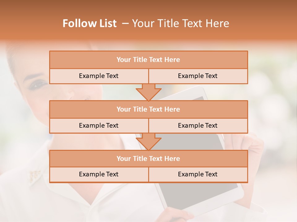 Girl Smiling Casual PowerPoint Template