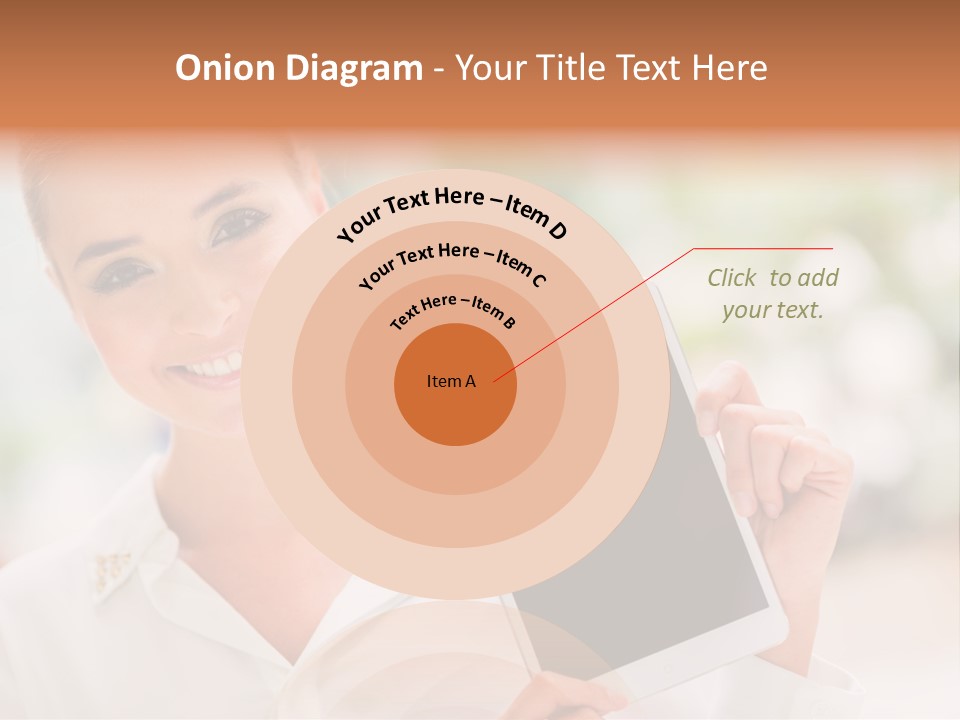 Girl Smiling Casual PowerPoint Template