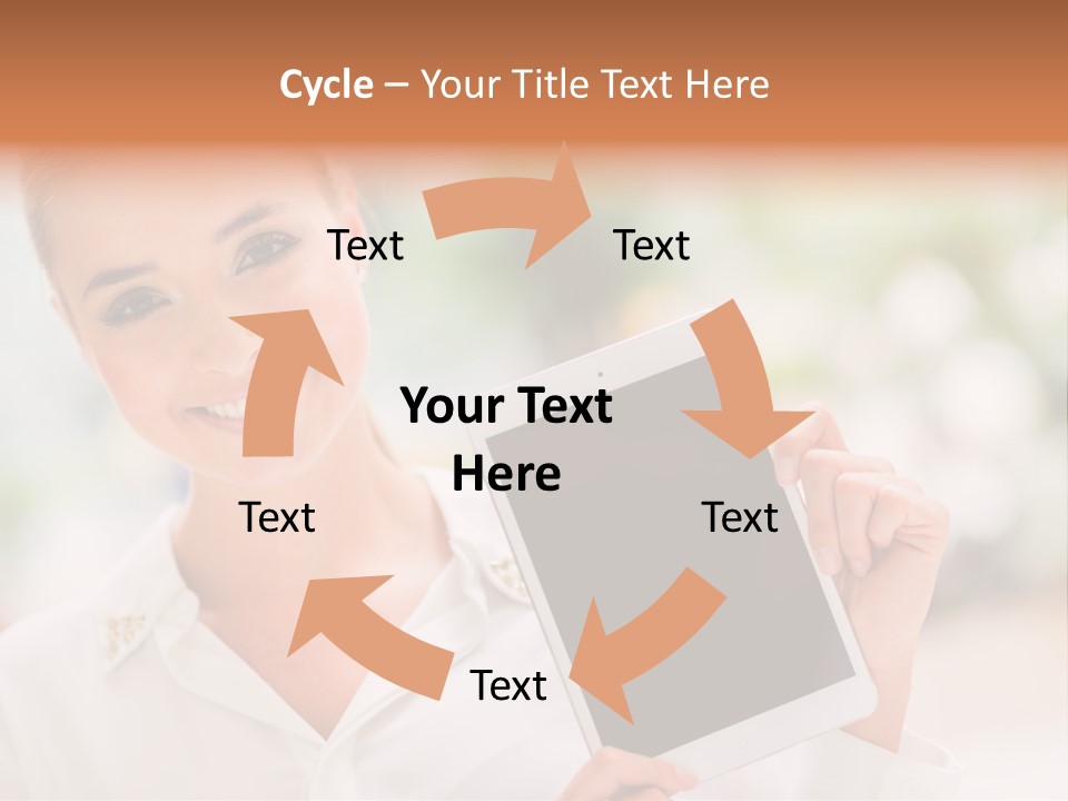 Girl Smiling Casual PowerPoint Template