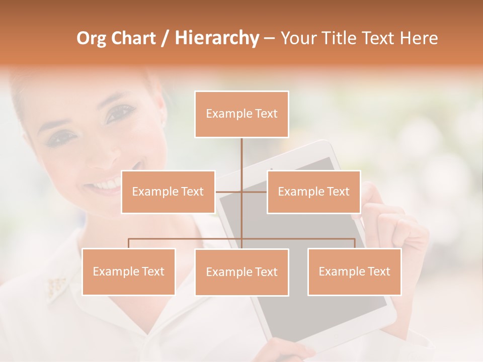 Girl Smiling Casual PowerPoint Template