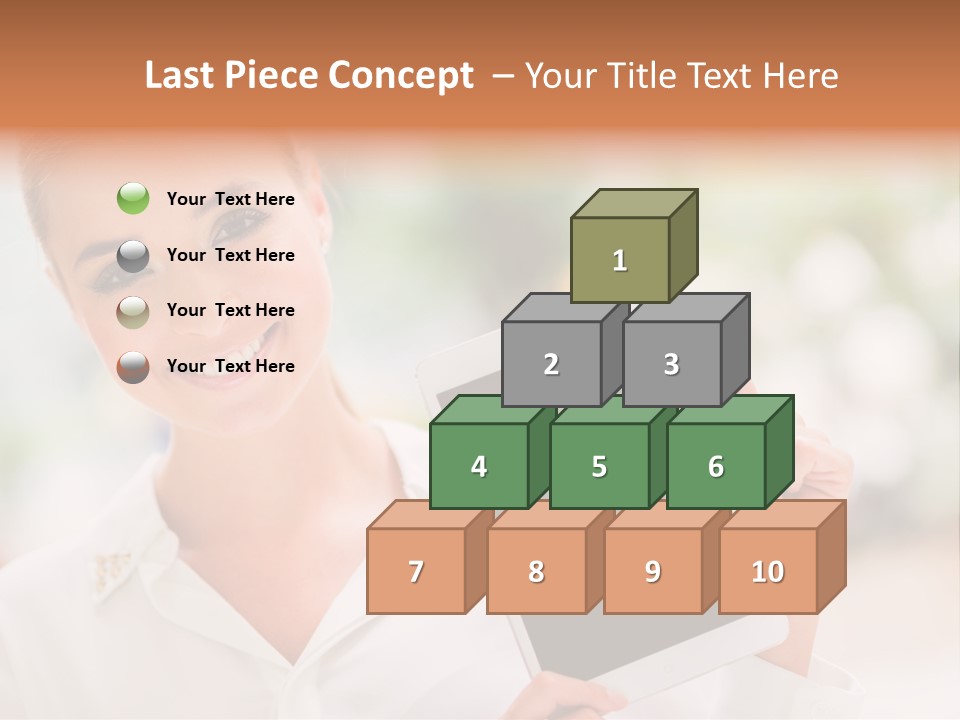 Girl Smiling Casual PowerPoint Template