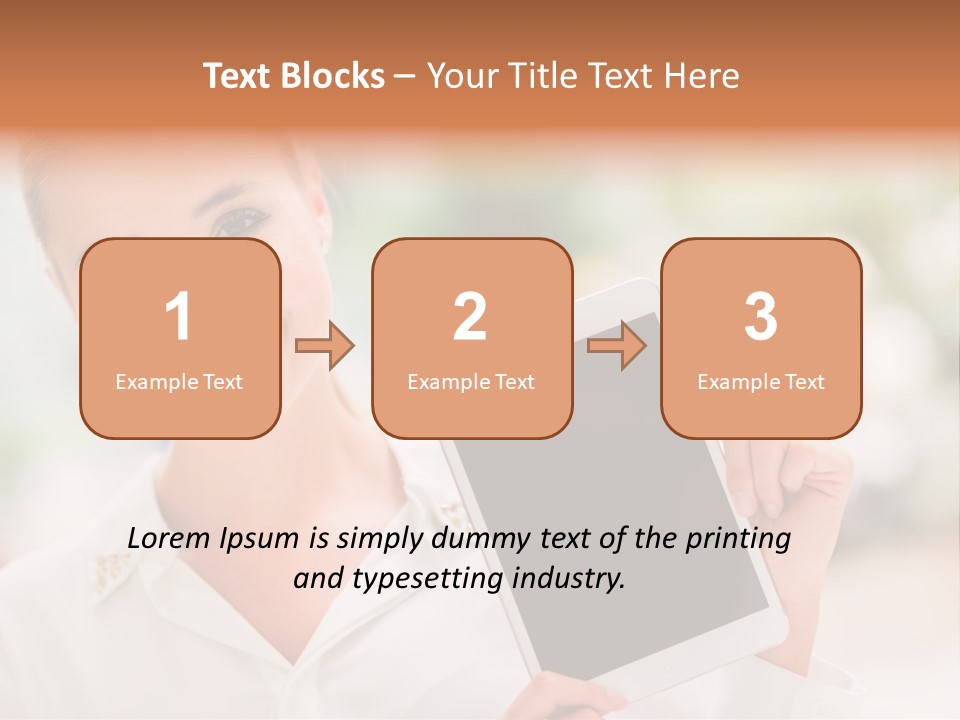 Girl Smiling Casual PowerPoint Template