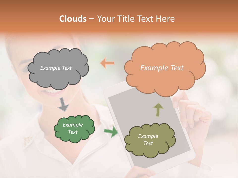 Girl Smiling Casual PowerPoint Template