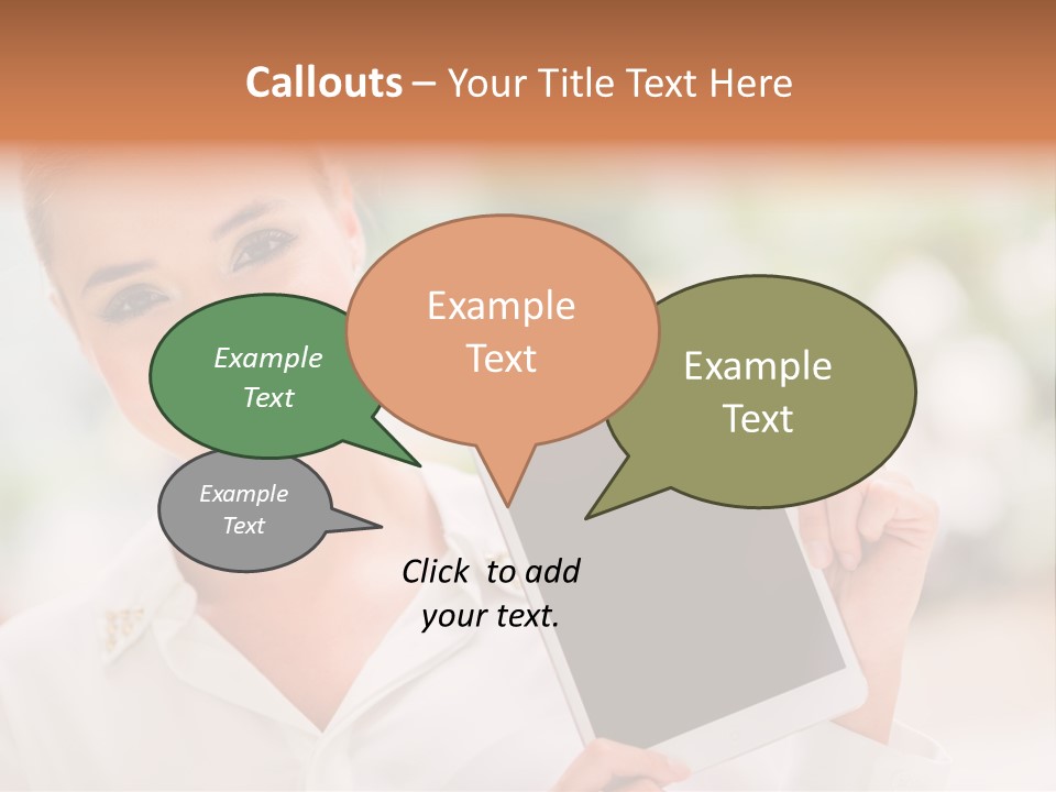 Girl Smiling Casual PowerPoint Template