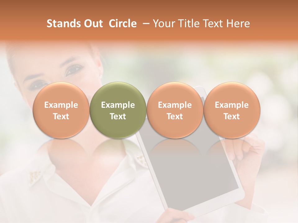 Girl Smiling Casual PowerPoint Template