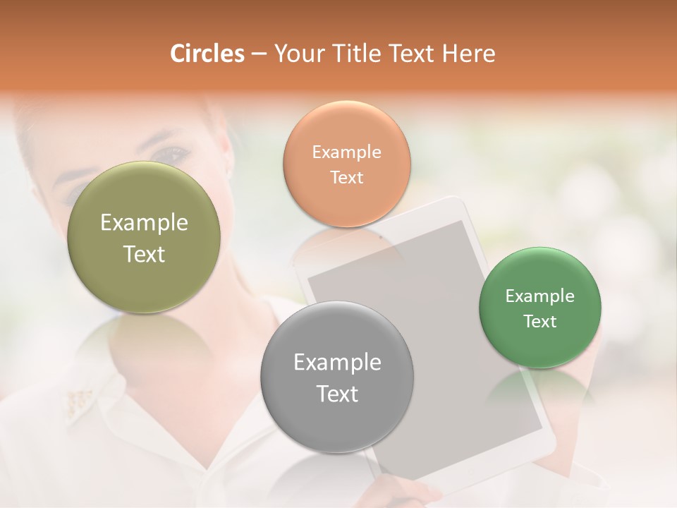 Girl Smiling Casual PowerPoint Template