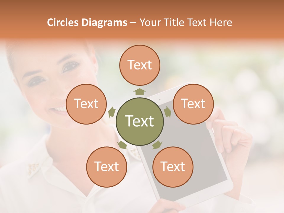 Girl Smiling Casual PowerPoint Template