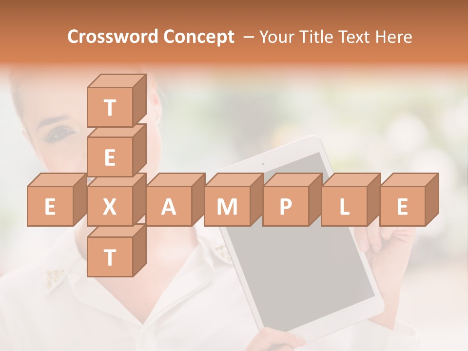 Girl Smiling Casual PowerPoint Template